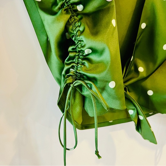 Free People | For Love & Lemons | Green Polka Dot Crop Top - Picture 6 of 6